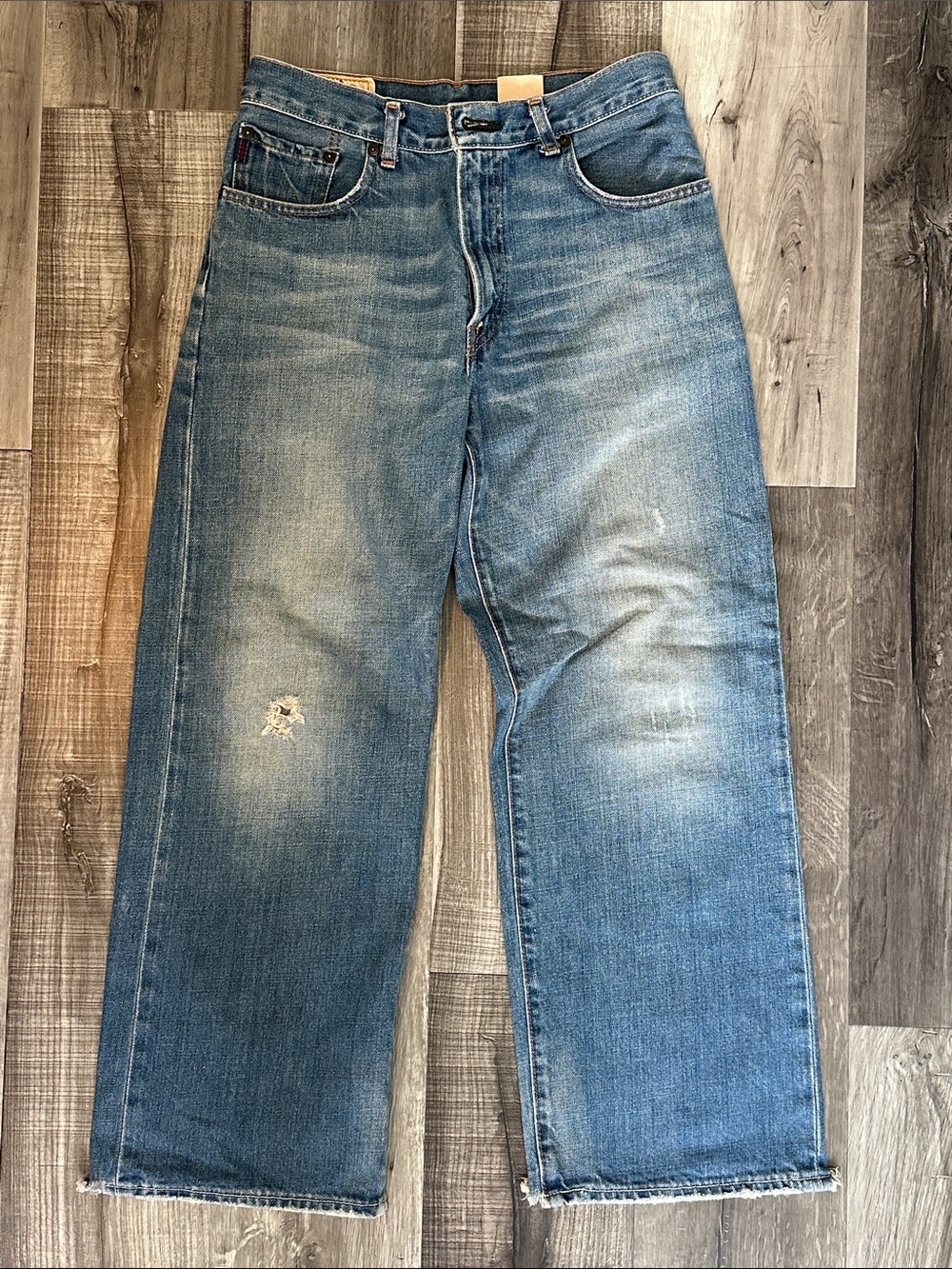 Abercrombie & Fitch Light Blue Relaxed Wide-Leg Jeans